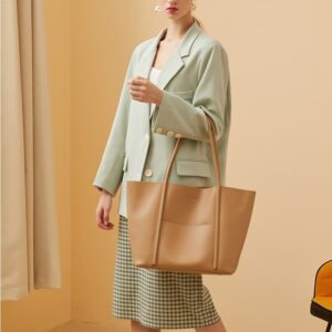 Big Size Brown Split Cow Leather Tote Bags