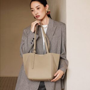 Grey Geometric Splicing Shoulder Bag
